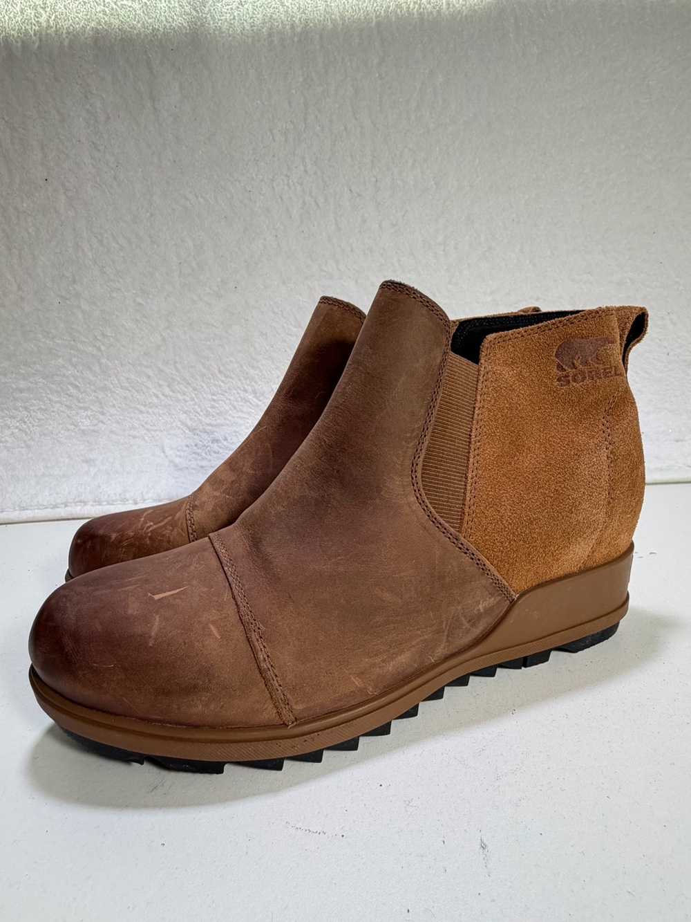 SOREL Evie Pull-On Waterproof Suede Booties Velvet Tan Women’s 8.5 NWOT